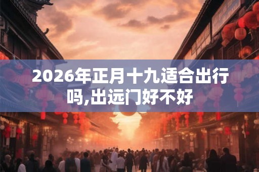 2026年正月十九适合出行吗,出远门好不好