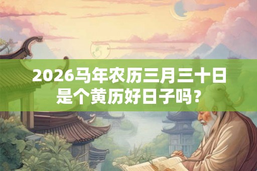 2026马年农历三月三十日是个黄历好日子吗？