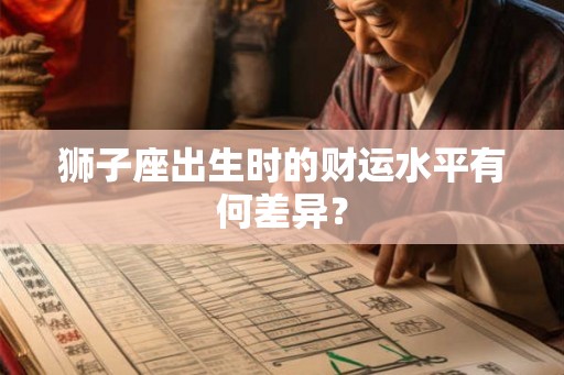 狮子座出生时的财运水平有何差异? 狮子座出生时的财运水平有何差异?