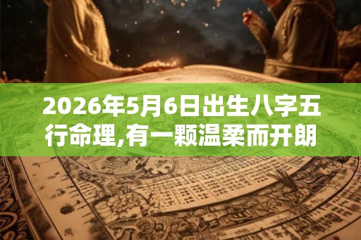2026年5月6日出生八字五行命理,有一颗温柔而开朗的心