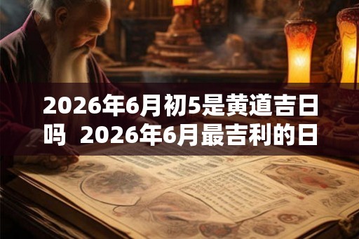 2026年6月初5是黄道吉日吗  2026年6月最吉利的日子
