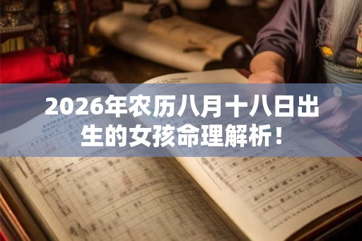 2026年农历八月十八日出生的女孩命理解析! 2026年农历八月十八日出生的女孩命理解析!