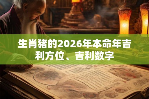 生肖猪的2026年本命年吉利方位、吉利数字