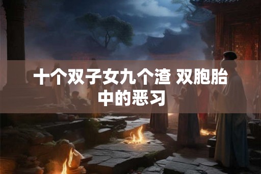 十个双子女九个渣 双胞胎中的恶习