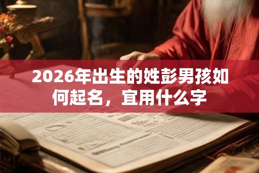 2026年出生的姓彭男孩如何起名，宜用什么字