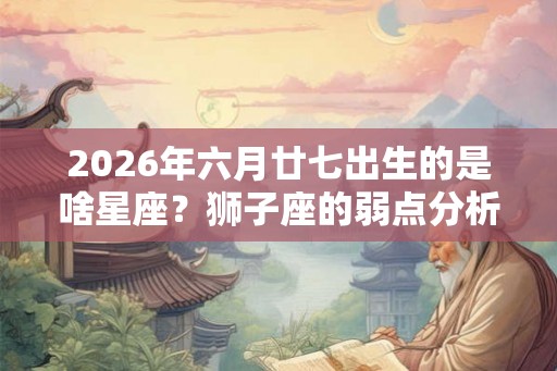 2026年六月廿七出生的是啥星座?狮子座的弱点分析 2026年六月廿七出生的是啥星座?狮子座的弱点分析