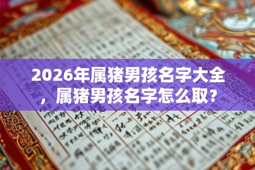 2026年属猪男孩名字大全，属猪男孩名字怎么取？