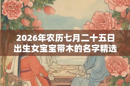 2026年农历七月二十五日出生女宝宝带木的名字精选