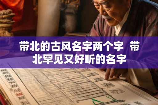 带北的古风名字两个字 带北罕见又好听的名字 带北的古风名字两个字 带北罕见又好听的名字