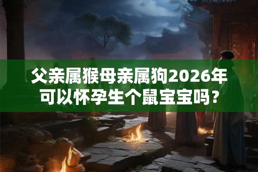 父亲属猴母亲属狗2026年可以怀孕生个鼠宝宝吗？
