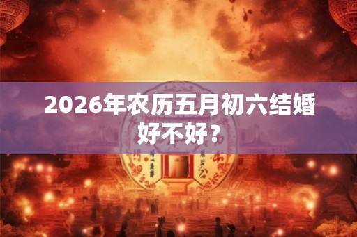 2026年农历五月初六结婚好不好？