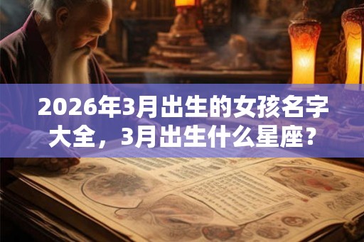 2026年3月出生的女孩名字大全，3月出生什么星座？