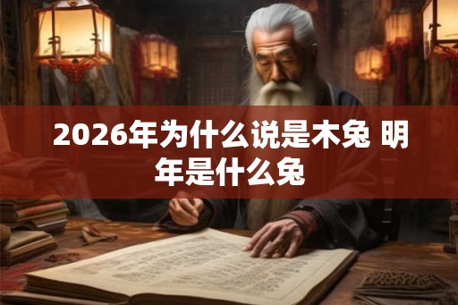 2026年为什么说是木兔 明年是什么兔