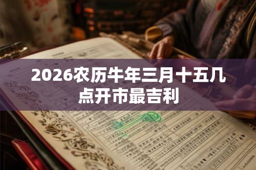 2026农历牛年三月十五几点开市最吉利