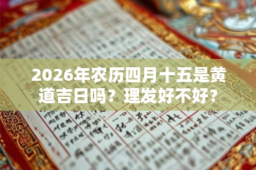2026年农历四月十五是黄道吉日吗？理发好不好？