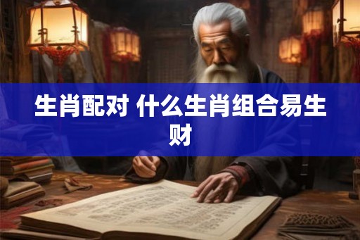 生肖配对 什么生肖组合易生财 生肖配对 什么生肖组合易生财