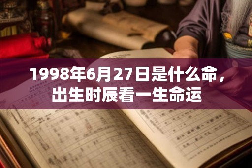 1998年6月27日是什么命，出生时辰看一生命运