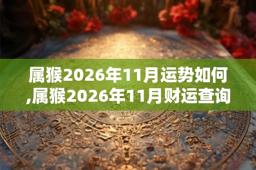 属猴2026年11月运势如何,属猴2026年11月财运查询 属猴2026年11月运势如何,属猴2026年11月财运查询