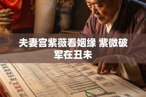 夫妻宫紫薇看姻缘 紫微破军在丑未