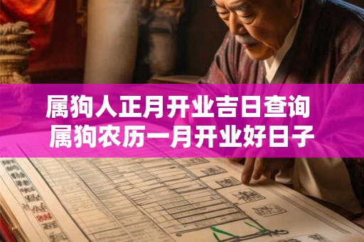 属狗人正月开业吉日查询 属狗农历一月开业好日子