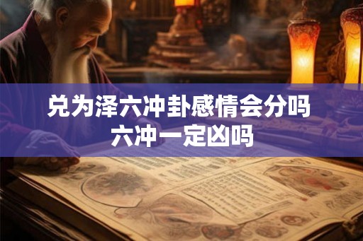 兑为泽六冲卦感情会分吗 六冲一定凶吗 兑为泽六冲卦感情会分吗 六冲一定凶吗