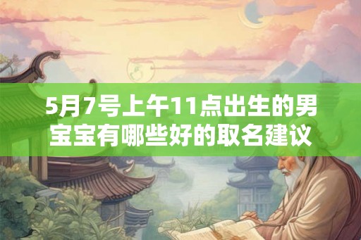 5月7号上午11点出生的男宝宝有哪些好的取名建议
