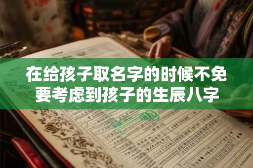 在给孩子取名字的时候不免要考虑到孩子的生辰八字