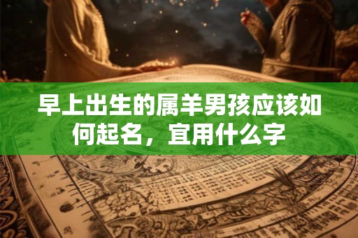 早上出生的属羊男孩应该如何起名,宜用什么字 早上出生的属羊男孩应该如何起名,宜用什么字