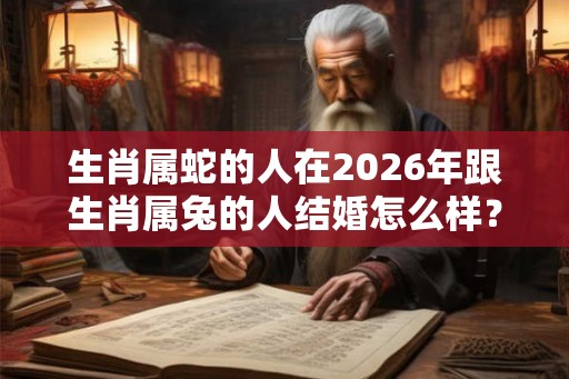 生肖属蛇的人在2026年跟生肖属兔的人结婚怎么样？