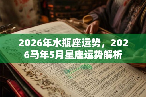 2026年水瓶座运势，2026马年5月星座运势解析