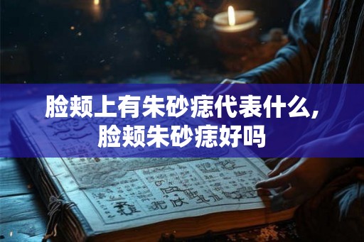 脸颊上有朱砂痣代表什么,脸颊朱砂痣好吗