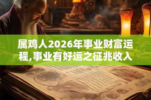 属鸡人2026年事业财富运程,事业有好运之征兆收入颇丰 属鸡人2026年事业财富运程,事业有好运之征兆收入颇丰