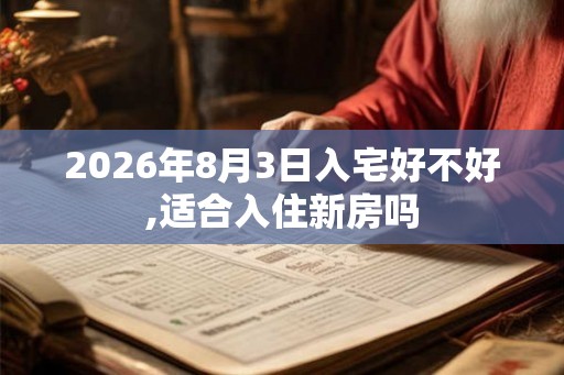2026年8月3日入宅好不好,适合入住新房吗