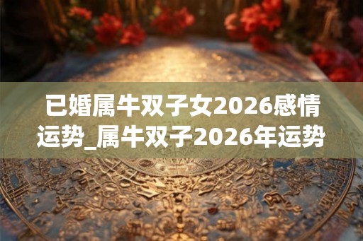 已婚属牛双子女2026感情运势_属牛双子2026年运势