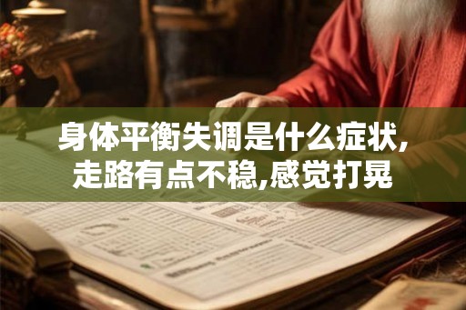 身体平衡失调是什么症状,走路有点不稳,感觉打晃