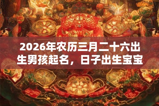 2026年农历三月二十六出生男孩起名，日子出生宝宝好吗？