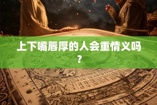 上下嘴唇厚的人会重情义吗？