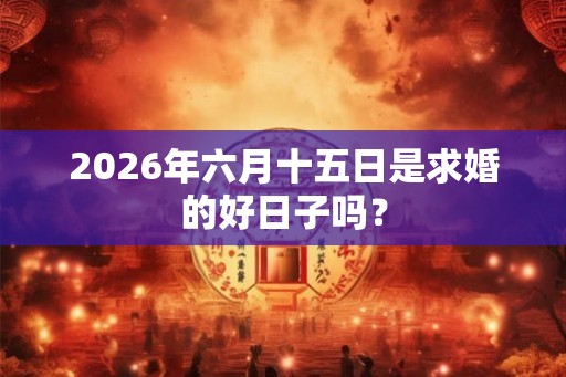 2026年六月十五日是求婚的好日子吗? 2026年六月十五日是求婚的好日子吗?