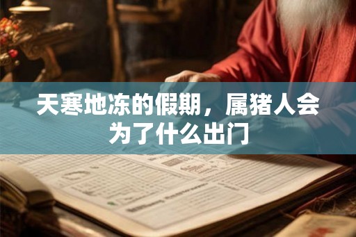 天寒地冻的假期，属猪人会为了什么出门