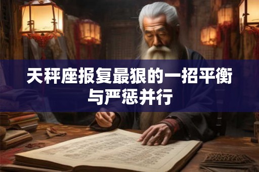 天秤座报复最狠的一招平衡与严惩并行