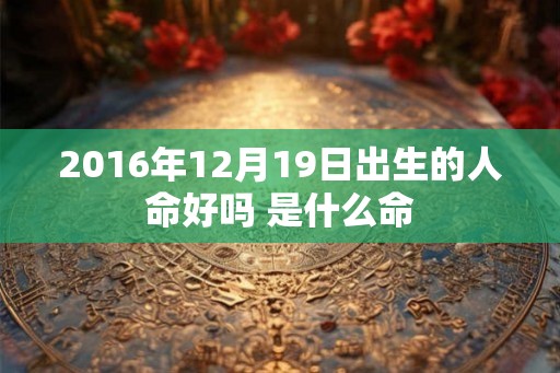 2016年12月19日出生的人命好吗 是什么命 2016年12月19日出生的人命好吗 是什么命