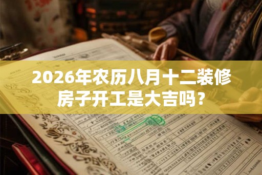 2026年农历八月十二装修房子开工是大吉吗? 2026年农历八月十二装修房子开工是大吉吗?