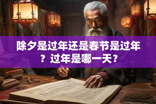 除夕是过年还是春节是过年？过年是哪一天？