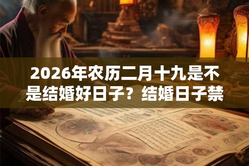 2026年农历二月十九是不是结婚好日子？结婚日子禁忌？