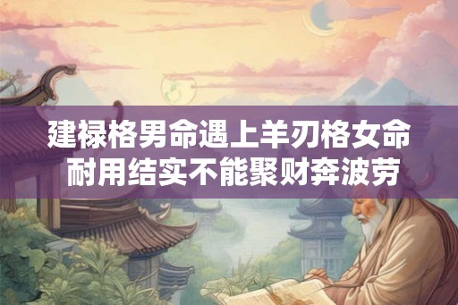 建禄格男命遇上羊刃格女命 耐用结实不能聚财奔波劳碌