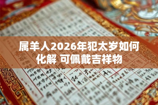 属羊人2026年犯太岁如何化解 可佩戴吉祥物