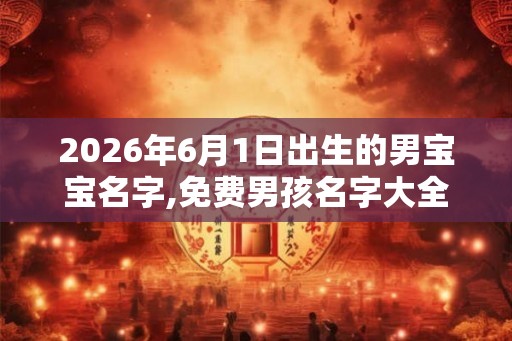 2026年6月1日出生的男宝宝名字,免费男孩名字大全