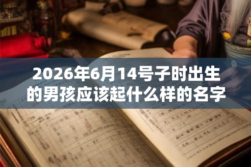 2026年6月14号子时出生的男孩应该起什么样的名字