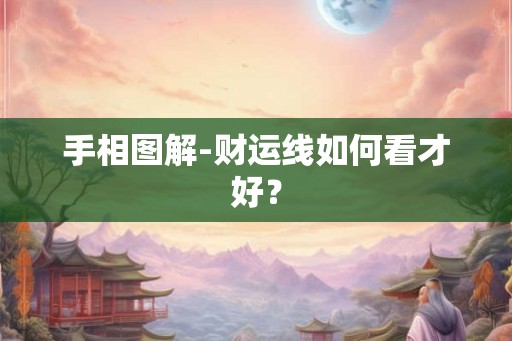 手相图解-财运线如何看才好？