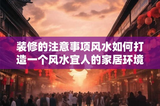 装修的注意事项风水如何打造一个风水宜人的家居环境